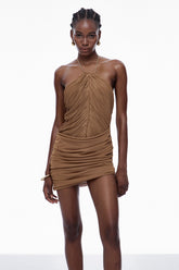 Bosse Ruch Boyundan Bağlamalı Mini Elbise